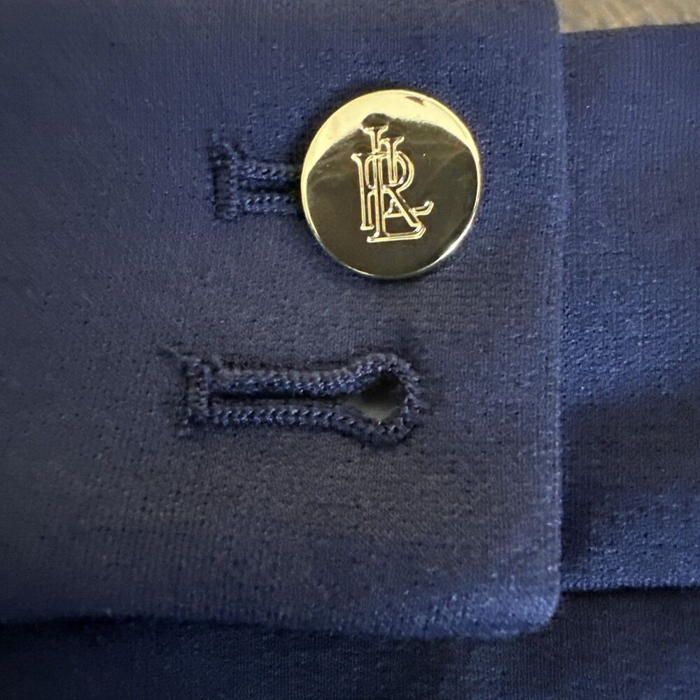 Lauren Ralph Lauren Women's Ponte Ankle Straight Leg Pants Navy Blue Size L - Picture 8 of 14